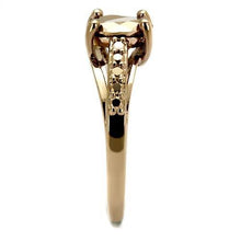 Load image into Gallery viewer, 3W1199 - IP Rose Gold(Ion Plating) Brass Ring with AAA Grade CZ  in Metallic Light Gold