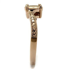 Load image into Gallery viewer, 3W1201 - IP Rose Gold(Ion Plating) Brass Ring with AAA Grade CZ  in Metallic Light Gold