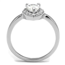 Load image into Gallery viewer, 3W1219 - Rhodium Brass Ring with AAA Grade CZ  in Clear