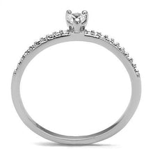 Load image into Gallery viewer, 3W1224 - Rhodium Brass Ring with AAA Grade CZ  in Clear
