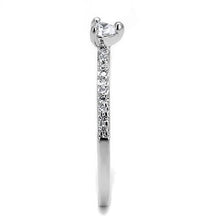 Load image into Gallery viewer, 3W1224 - Rhodium Brass Ring with AAA Grade CZ  in Clear