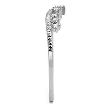 Load image into Gallery viewer, 3W1226 - Rhodium Brass Ring with AAA Grade CZ  in Clear