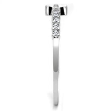 Load image into Gallery viewer, 3W1227 - Rhodium Brass Ring with AAA Grade CZ  in Clear
