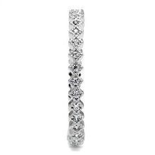 Load image into Gallery viewer, 3W1238 - Rhodium Brass Ring with AAA Grade CZ  in Clear