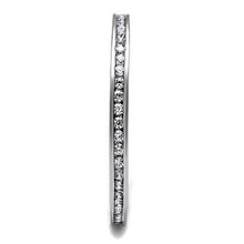 Load image into Gallery viewer, 3W1241 - Rhodium Brass Ring with AAA Grade CZ  in Clear