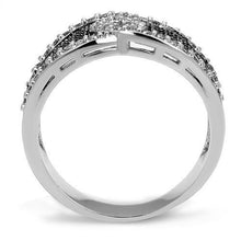 Load image into Gallery viewer, 3W1243 - Rhodium + Ruthenium Brass Ring with AAA Grade CZ  in Ruby