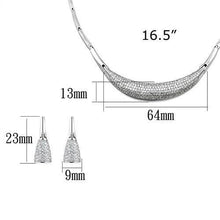 Load image into Gallery viewer, 3W1245 - Rhodium Brass Jewelry Sets with AAA Grade CZ  in Clear