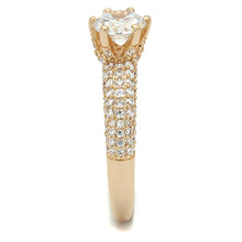 Load image into Gallery viewer, 3W1254 - Rose Gold Brass Ring with AAA Grade CZ  in Clear
