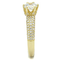 Load image into Gallery viewer, 3W1255 - Gold Brass Ring with AAA Grade CZ  in Clear