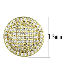 Load image into Gallery viewer, 3W1258 - Gold Brass Earrings with AAA Grade CZ  in Clear