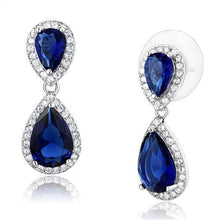Load image into Gallery viewer, 3W1264 - Rhodium Brass Jewelry Sets with Synthetic Synthetic Glass in Montana