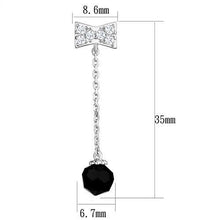Load image into Gallery viewer, 3W1300 - Rhodium Brass Earrings with AAA Grade CZ  in Clear