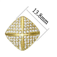 Load image into Gallery viewer, 3W1323 - Gold Brass Earrings with AAA Grade CZ  in Clear