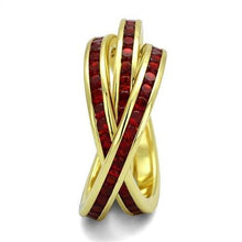 Load image into Gallery viewer, 3W1328 - Gold Brass Ring with Synthetic Synthetic Glass in Siam
