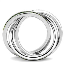 Load image into Gallery viewer, 3W1332 - Rhodium Brass Ring with Synthetic Synthetic Glass in Emerald