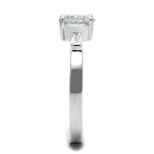 Load image into Gallery viewer, 3W1339 - Rhodium Brass Ring with AAA Grade CZ  in Clear