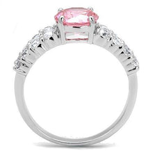 Load image into Gallery viewer, 3W1361 - Rhodium Brass Ring with AAA Grade CZ  in Rose