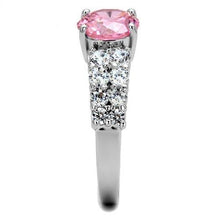 Load image into Gallery viewer, 3W1361 - Rhodium Brass Ring with AAA Grade CZ  in Rose