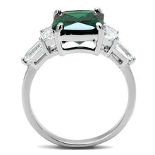 Load image into Gallery viewer, 3W1363 - Rhodium Brass Ring with Synthetic Spinel in Emerald