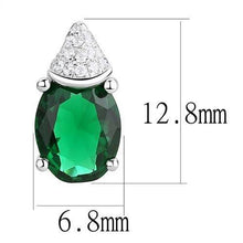 Load image into Gallery viewer, 3W1371 - Rhodium 925 Sterling Silver Earrings with Synthetic Synthetic Glass in Blue Zircon