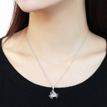 Load image into Gallery viewer, 3W1377 - Rhodium 925 Sterling Silver Chain Pendant with AAA Grade CZ  in Clear