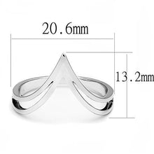 Load image into Gallery viewer, 3W1383 - Rhodium 925 Sterling Silver Ring with No Stone