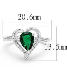 Load image into Gallery viewer, 3W1384 - Rhodium 925 Sterling Silver Ring with Synthetic Synthetic Glass in Blue Zircon