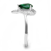 Load image into Gallery viewer, 3W1384 - Rhodium 925 Sterling Silver Ring with Synthetic Synthetic Glass in Blue Zircon