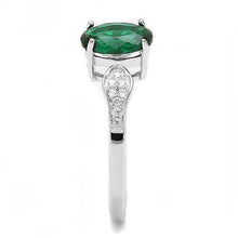 Load image into Gallery viewer, 3W1387 - Rhodium 925 Sterling Silver Ring with Synthetic Synthetic Glass in Blue Zircon