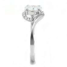 Load image into Gallery viewer, 3W1388 - Rhodium 925 Sterling Silver Ring with AAA Grade CZ  in Clear