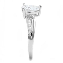 Load image into Gallery viewer, 3W1389 - Rhodium 925 Sterling Silver Ring with AAA Grade CZ  in Clear