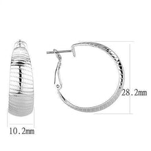 Load image into Gallery viewer, 3W1399 - Rhodium Brass Earrings with No Stone