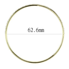 Load image into Gallery viewer, 3W1406 - Gold Brass Bangle with Top Grade Crystal  in Clear