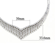 Load image into Gallery viewer, 3W1412 - Rhodium Brass Jewelry Sets with AAA Grade CZ  in Clear