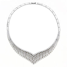 Load image into Gallery viewer, 3W1412 - Rhodium Brass Jewelry Sets with AAA Grade CZ  in Clear