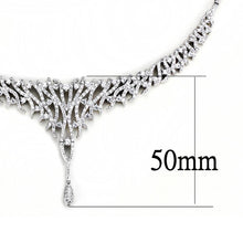 Load image into Gallery viewer, 3W1413 - Rhodium Brass Jewelry Sets with AAA Grade CZ  in Clear