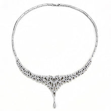 Load image into Gallery viewer, 3W1413 - Rhodium Brass Jewelry Sets with AAA Grade CZ  in Clear