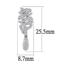 Load image into Gallery viewer, 3W1413 - Rhodium Brass Jewelry Sets with AAA Grade CZ  in Clear