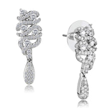 Load image into Gallery viewer, 3W1413 - Rhodium Brass Jewelry Sets with AAA Grade CZ  in Clear