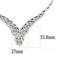 Load image into Gallery viewer, 3W1414 - Rhodium Brass Jewelry Sets with AAA Grade CZ  in Clear