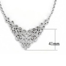 Load image into Gallery viewer, 3W1426 - Rhodium Brass Jewelry Sets with AAA Grade CZ  in Clear