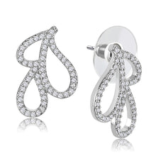 Load image into Gallery viewer, 3W1426 - Rhodium Brass Jewelry Sets with AAA Grade CZ  in Clear
