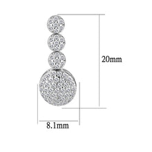 Load image into Gallery viewer, 3W1428 - Rhodium Brass Jewelry Sets with AAA Grade CZ  in Clear