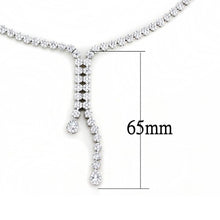Load image into Gallery viewer, 3W1429 - Rhodium Brass Jewelry Sets with AAA Grade CZ  in Clear