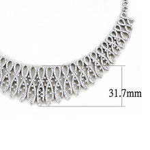 Load image into Gallery viewer, 3W1432 - Rhodium Brass Jewelry Sets with AAA Grade CZ  in Clear