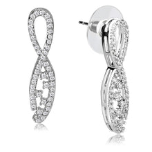 Load image into Gallery viewer, 3W1432 - Rhodium Brass Jewelry Sets with AAA Grade CZ  in Clear