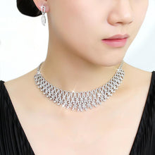 Load image into Gallery viewer, 3W1432 - Rhodium Brass Jewelry Sets with AAA Grade CZ  in Clear
