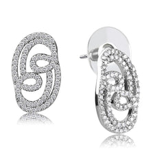 Load image into Gallery viewer, 3W1433 - Rhodium Brass Jewelry Sets with AAA Grade CZ  in Clear