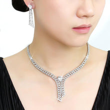 Load image into Gallery viewer, 3W1434 - Rhodium Brass Jewelry Sets with AAA Grade CZ  in Clear