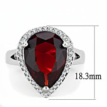 Load image into Gallery viewer, 3W1438 - Rhodium Brass Ring with Synthetic Synthetic Glass in Siam